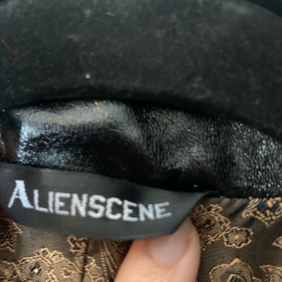 Vintage Liquid Leather Jacket Rock Industrial Goth Witchy 90’s Women’s Small - Picture 9 of 14